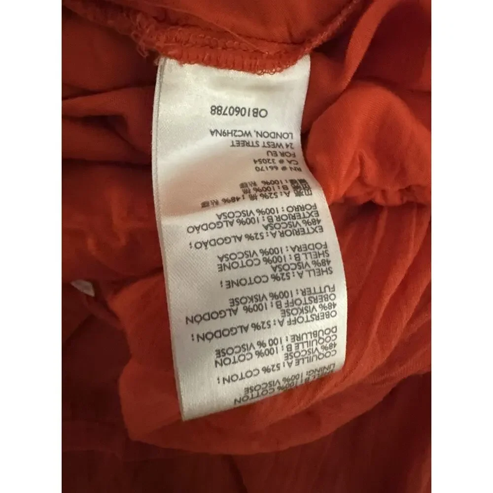 Free People Let's Be Friends Midi Dress Rome Red Boho Western Peasant Beach M - Picture 10 of 16